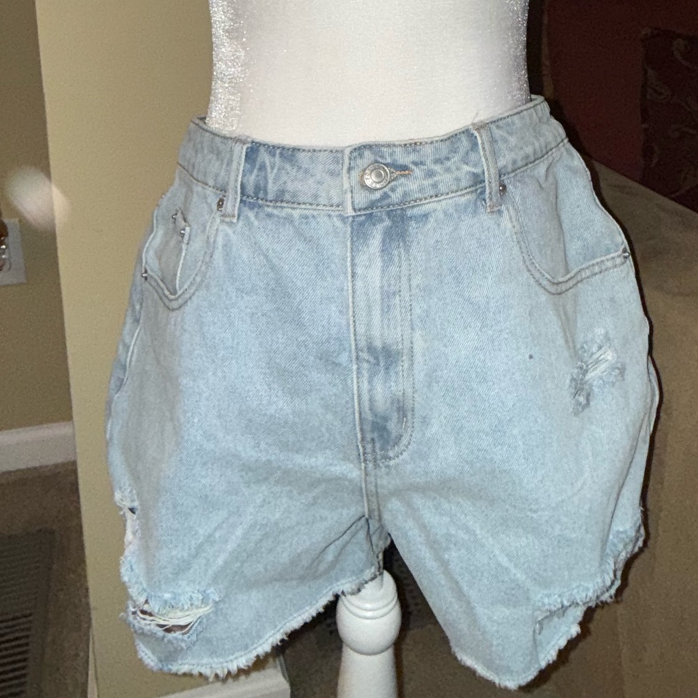 NWT White Fox What Are We Light Blue Denim Women Shorts